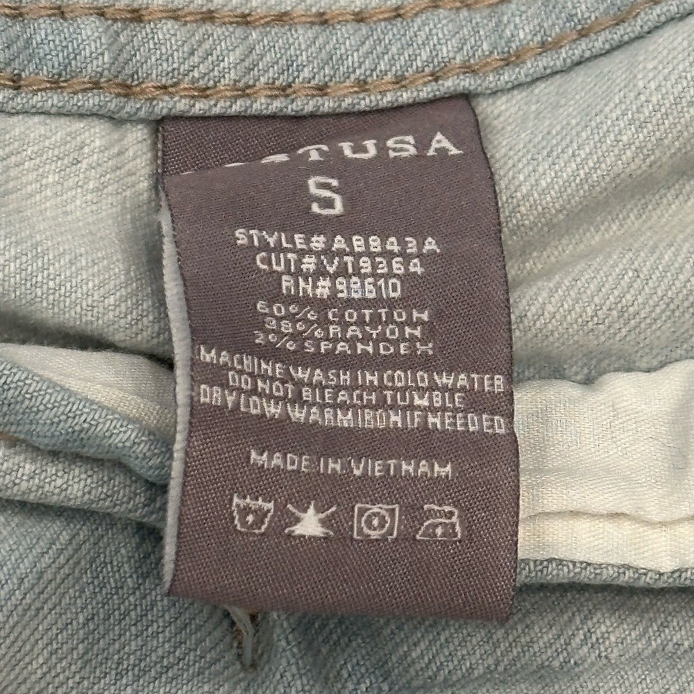 JUST USA Hadid Blue Distressed Denim Jacket - Picture 8 of 10